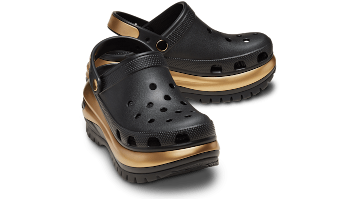 Crocs | Unisex | Mega Crush Metallic | Clogs | Black / Gold | - 210368-072