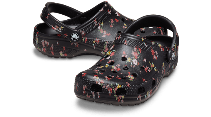 Crocs Classic Ditsy Floral Klompen Unisex Black - 210397-001