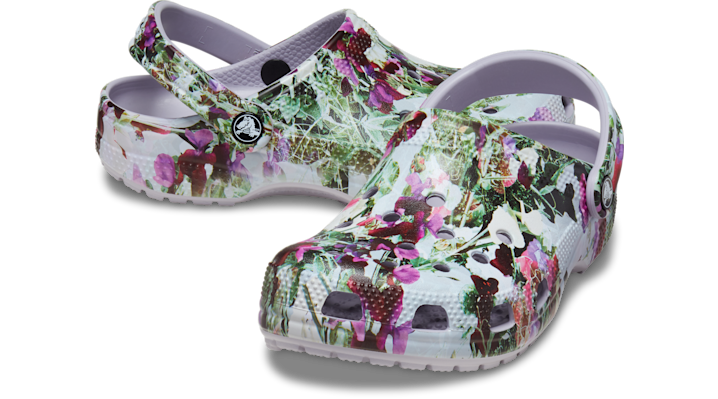 Crocs Classic Photoreal Floral Klompen Unisex Mauve Mist - 210398-5PS