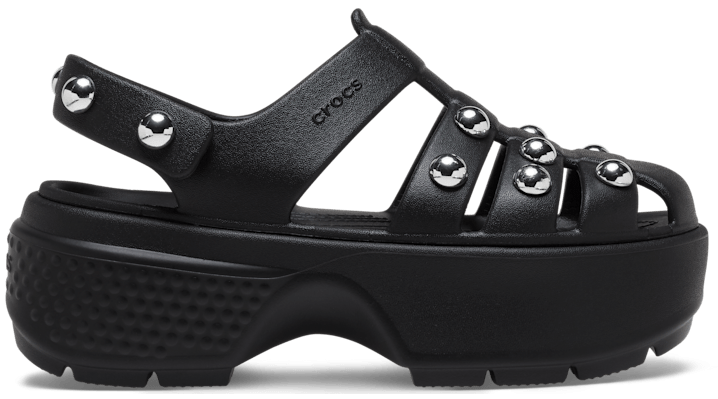 Crocs unisex Stomp Studded Fisherman Sandals Black - 210445-001