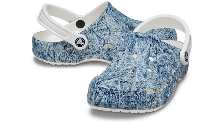 Crocs unisex Baya Denim Clogs White / Multi - 210449-94S