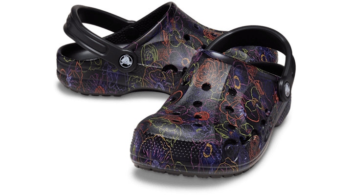 Crocs | Unisex | Baya Floral | Clogs | Black | - 210450-001