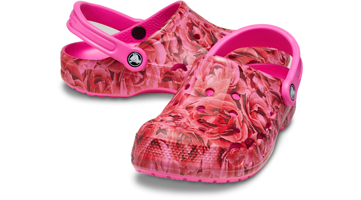 Crocs Baya Floral Klompen Unisex Electric Pink - 210450-6QQ