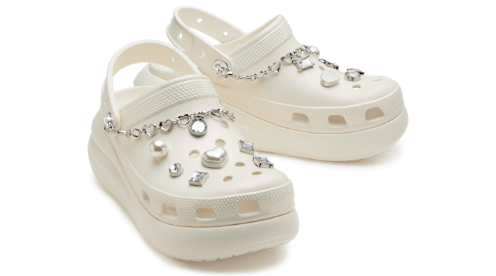 Crocs Crush Jeweled Klompen Unisex Chalk - 210457-0WV