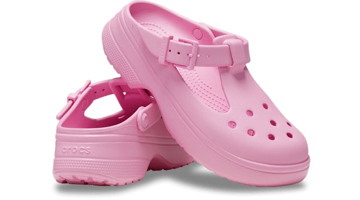 Crocs Classic Mary Jane Klompen Unisex Pink Tweed - 210581-6WY