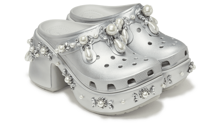Crocs unisex Simone Rocha X Siren Clogs Metallic Silver - 210646-041
