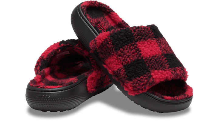 Crocs | Unisex | Classic Buff Check | Slides | Black | - 210694-001