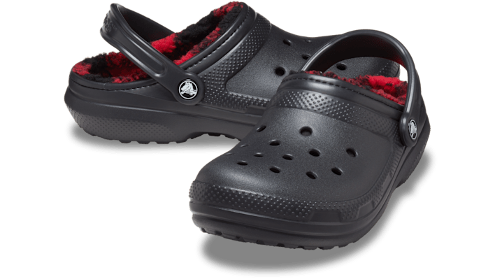 Crocs | Unisex | Classic Lined Buff Check | Clogs | Black | - 210738-001