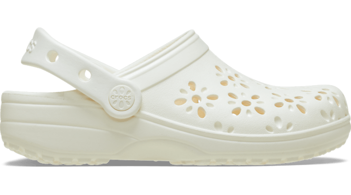 Classic Floral Cut-Out Sabots Unisex Chalk 36 - Crocs - Modalova
