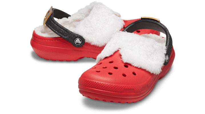 Crocs Classic Lined Santa Klompen Unisex Varsity Red / Multi - 210933-6WE