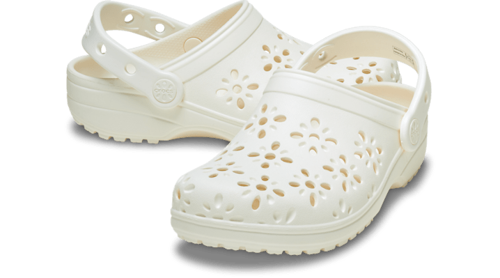 Crocs  Clogs (Shoes) Classic Floral Cut Out Clog K  (girls) - 210943-0WV