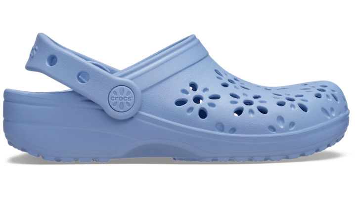 Crocs Classic Floral Cut-Out Klompen Kinder Blue Haze - 210943-453