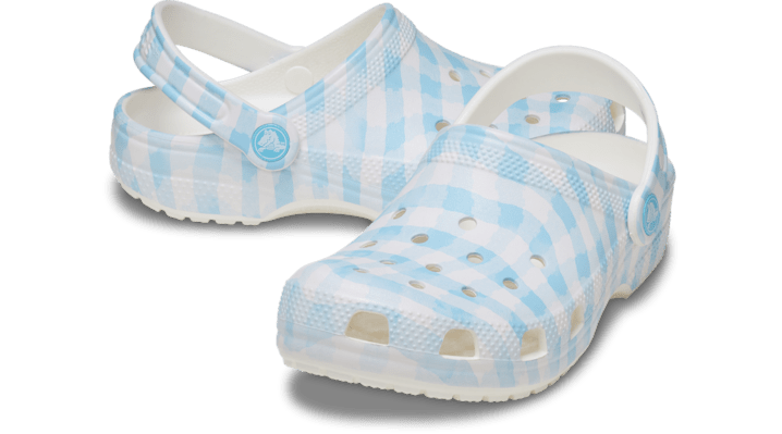 Crocs unisex Classic Gingham Clogs White / Blue - 211006-16S
