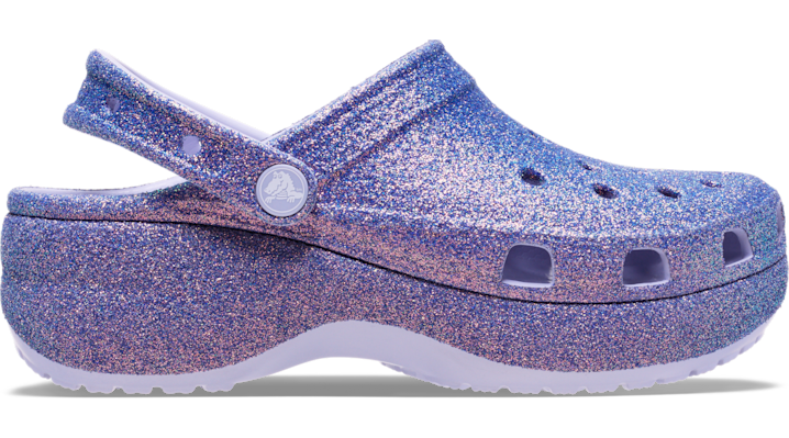 Classic Platform Iridescent Glitter Clog