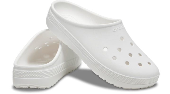 Crocs unisex Classic Low Profile Clogs White - 211139-100