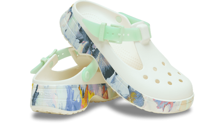 Crocs unisex Classic Mary Jane Wildflower Clogs Chalk - 211185-0WV