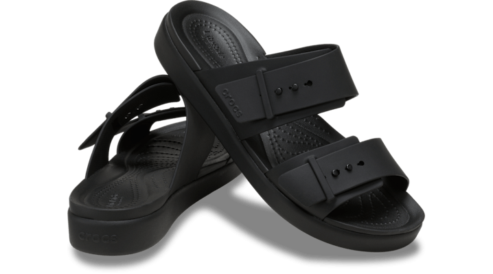 Crocs | Women | Brooklyn Buckle Low Low | Sandals | Black | - 211215-001