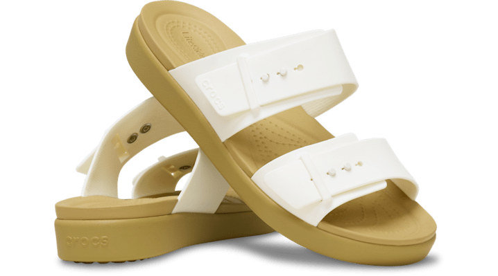 Crocs | Women | Brooklyn Buckle Low Low | Sandals | Chalk/Tan | - 211215-00O