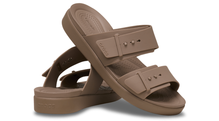 Crocs | Women | Brooklyn Buckle Low Low | Sandals | Latte | - 211215-2Q9