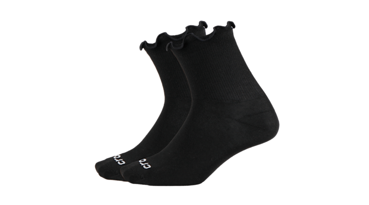 Crocs Socks Ruffle Ankle 3 Pk In Black
