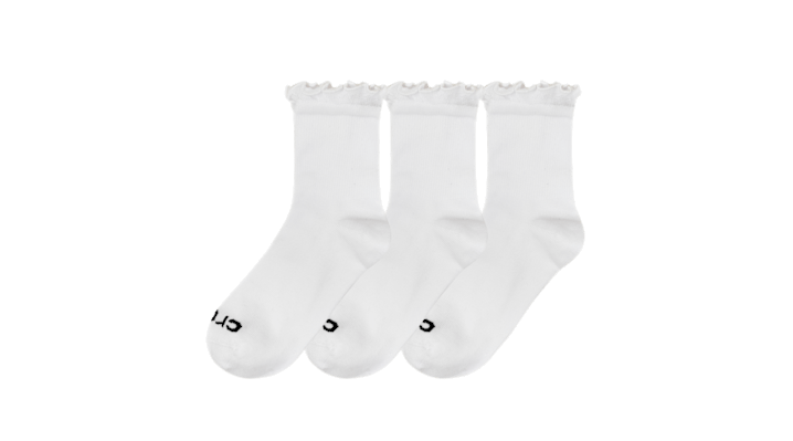 Crocs Women's Ruffle Quarter Socks 3-Pack