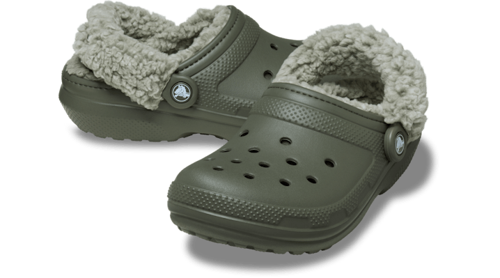 Crocs unisex Classic Fleece Lined Clogs Dusty Olive - 211396-3J5