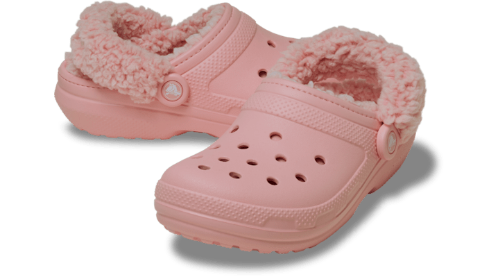 Crocs unisex Classic Fleece Lined Clogs Powder Pink - 211396-78U