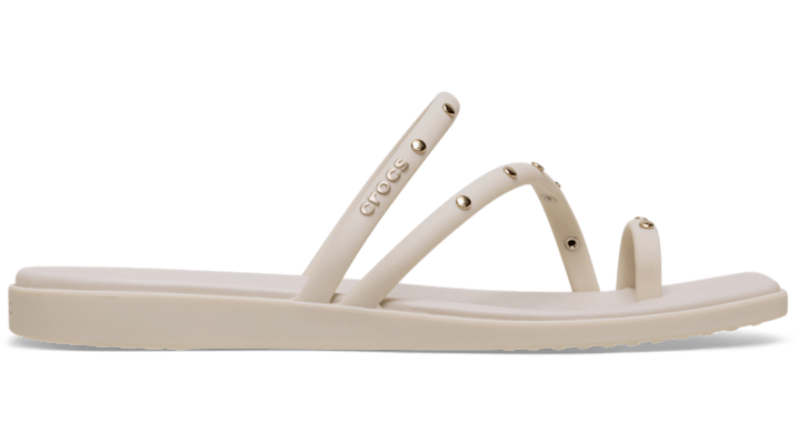 Crocs Miami Studded Toe Loop Sandal In White