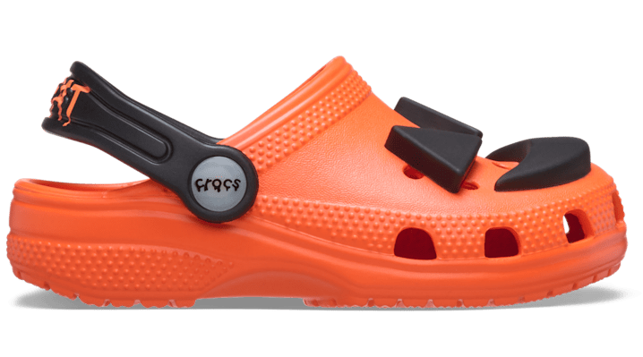 Crocs Kids' Classic Jack O' Lantern Lights Clog In Orange