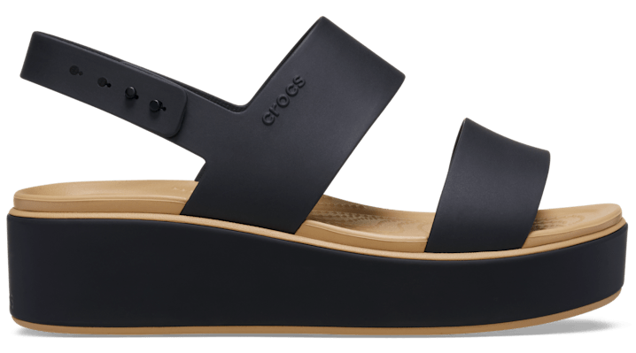 Crocs Brooklyn Matte Wrap Low Wedge Sandals Black / Cashew EU 36-37 Women 4