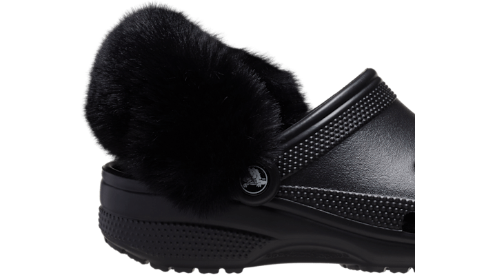 Jibbitz Faux Fur Backstrap Cover Scrunchie 2 Pack In Black