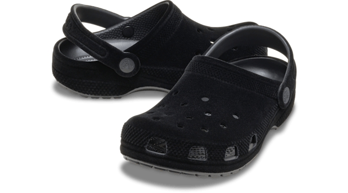 Crocs Classic Velvet Klompen Kinder Black - 211877-001