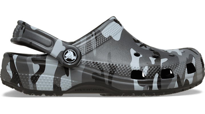 Crocs Classic Camouflage Sabots Enfants Black/Slate Grey 28