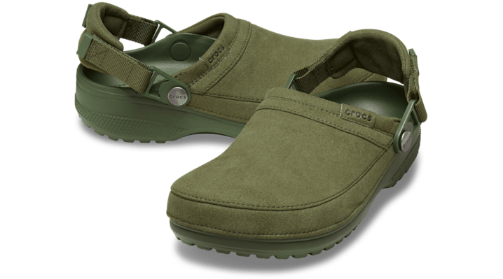 Crocs Classic Crafted Vegan Suede Klompen Unisex Army Green - 211930-309