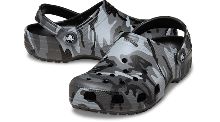 Crocs | Unisex | Classic Camouflage | Clogs | Black/Slate Grey | - 211936-0DD