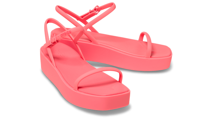 Crocs | Women | Miami Platform Y Strap | Sandals | Guava | - 212012-6UI