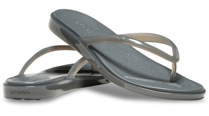 Crocs | Women | Miami Jelly Round Toe | Flips | Carbon Jelly | - 212014-0SD