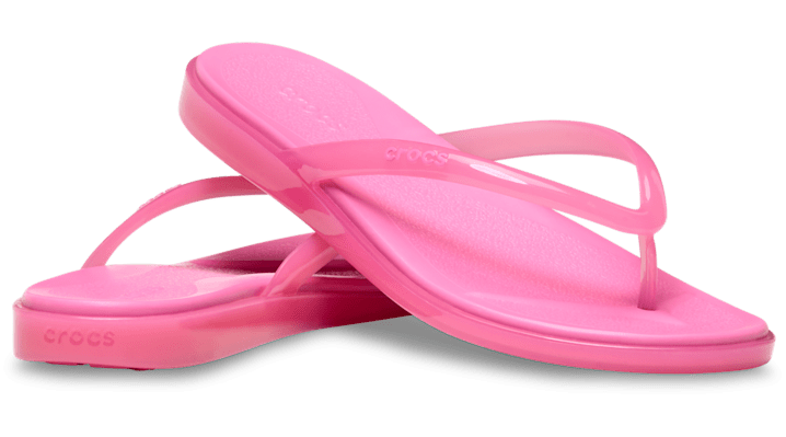 Crocs | Women | Miami Jelly Round Toe | Flips | Pink Lemonade Jelly | - 212014-7DA