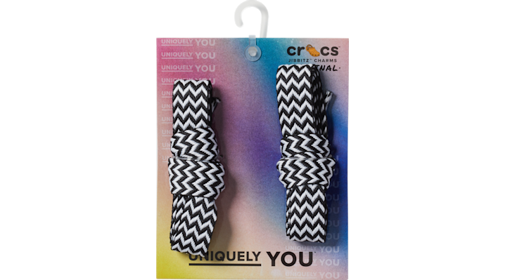 

Zigzag Flat Laces 2 Pack Blk/Whi