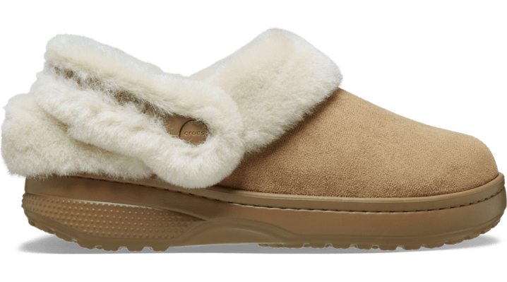 Crocs Classic Unfurgettable Vegan Suede Clog In Brown