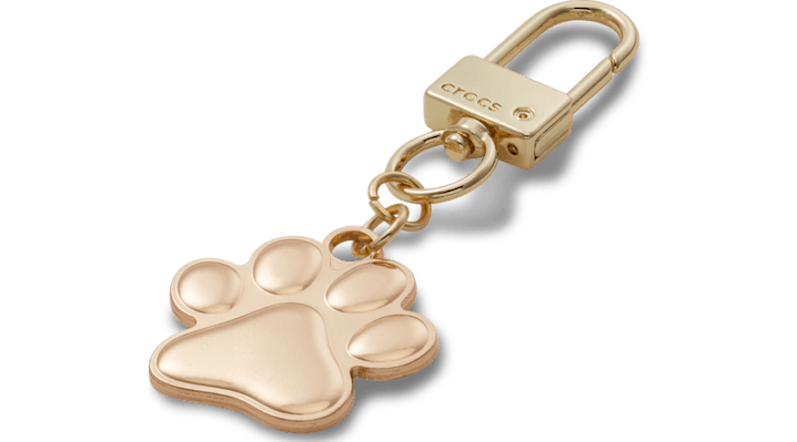 

Dog Paw Bag Charm Gold