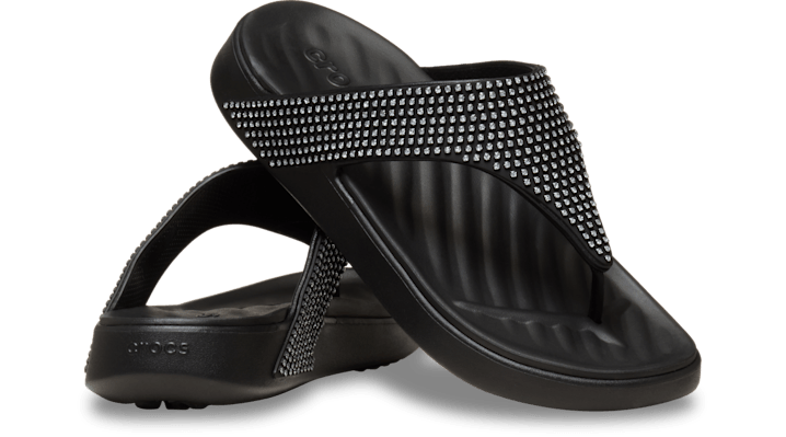Crocs | Women | Getaway Gems Triangle | Flips | Black | - 212335-001