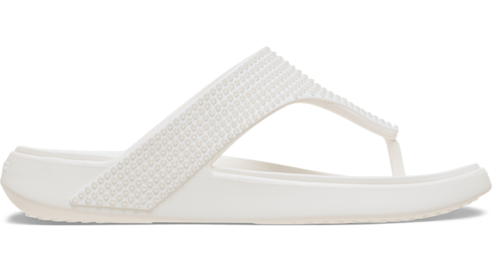 Crocs Getaway Gems Triangle Tongs Femmes Chalk - vue 1