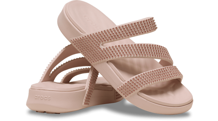 Crocs | Women | Getaway Gems Strappy | Sandals | Quartz | - 212584-6UR