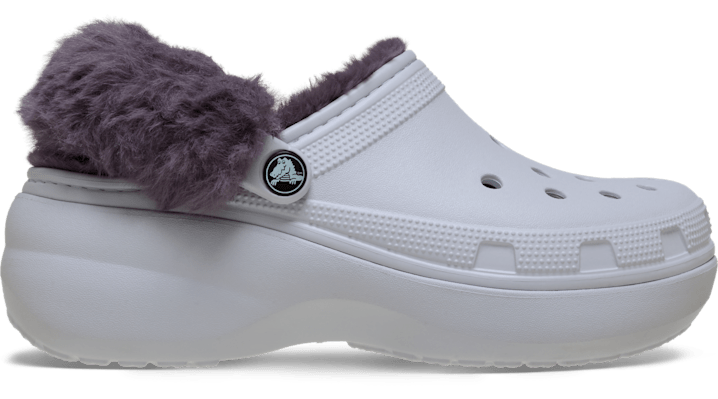 Crocs Classic Platform Fuzz Lined Sabots Femmes - vue 4