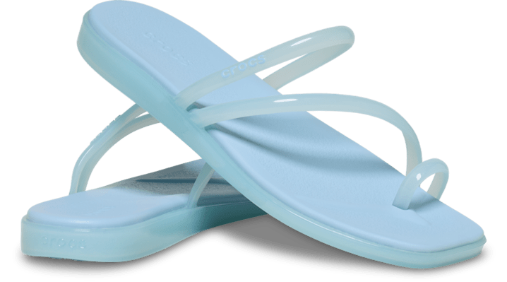 Crocs | Women | Miami Jelly Toe Loop | Sandals | Sky Blue Jelly | - 212865-5DZ