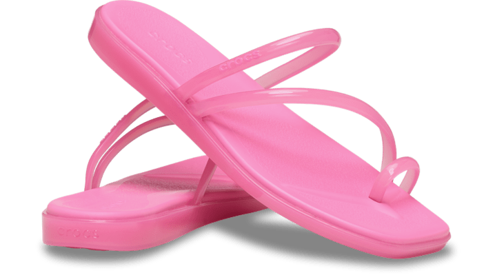 Crocs | Women | Miami Jelly Toe Loop | Sandals | Pink Lemonade Jelly | - 212865-7DA