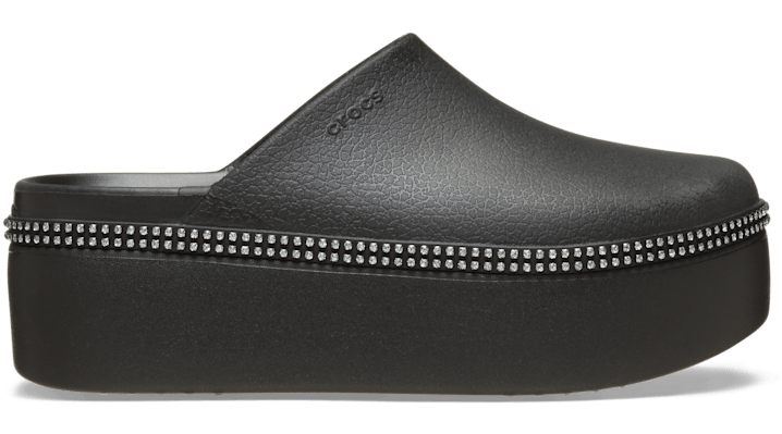Crocs Dylan Platform Diamante Clog In Black