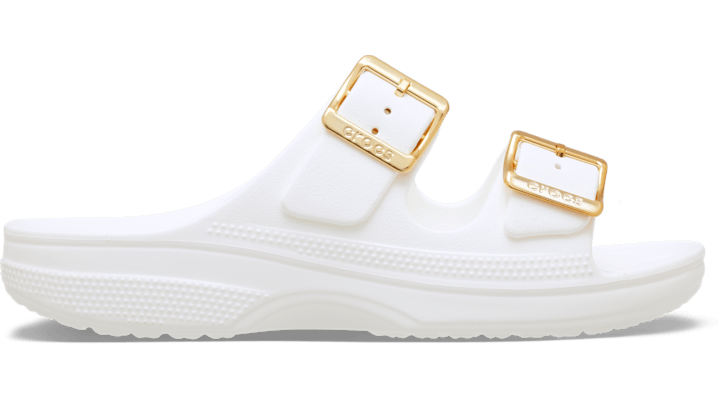 Crocs Women's Metallic Buckle Saturday Sandal In Multi