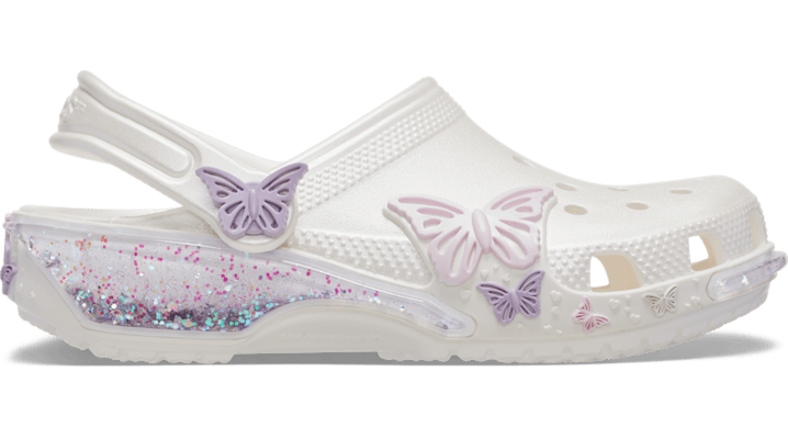 Crocs Classic Butterfly Shaker Clog - Little Kid / Big Kid - White